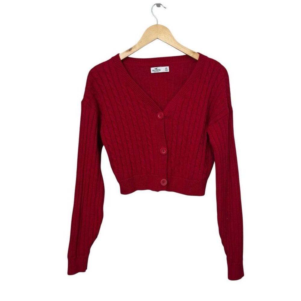 Hollister Cable Knit V Neck Long Sleeve
Cropped Cardigan XS - Picture 7 of 8
